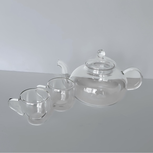 Glass Cups & Blooming Tea Teapot Kettle - Picture 3 of 7